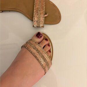 Aldo Shimmering rose Gold Sandals